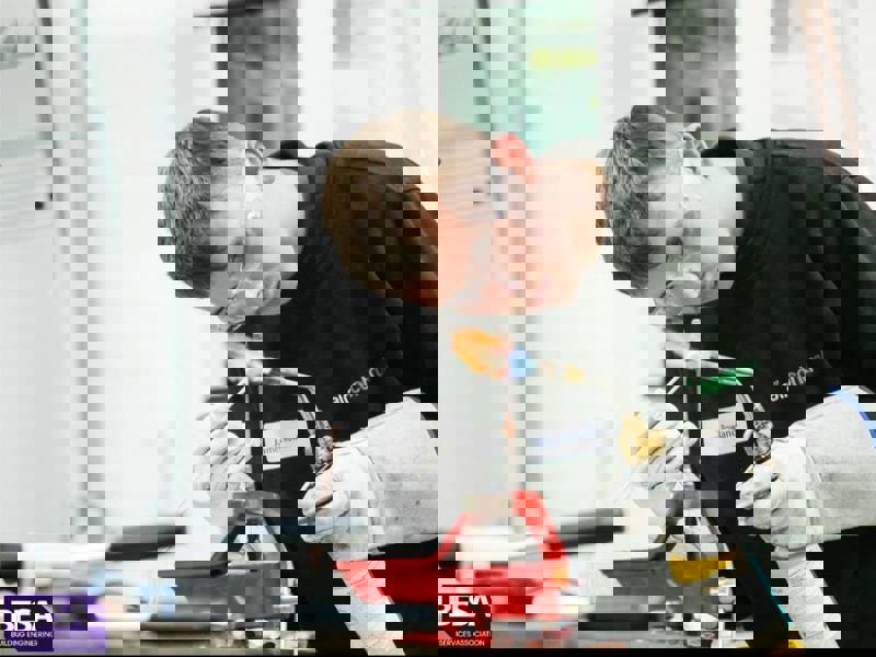 James seen during the WorldSkills competition. Photo credit: BESA.