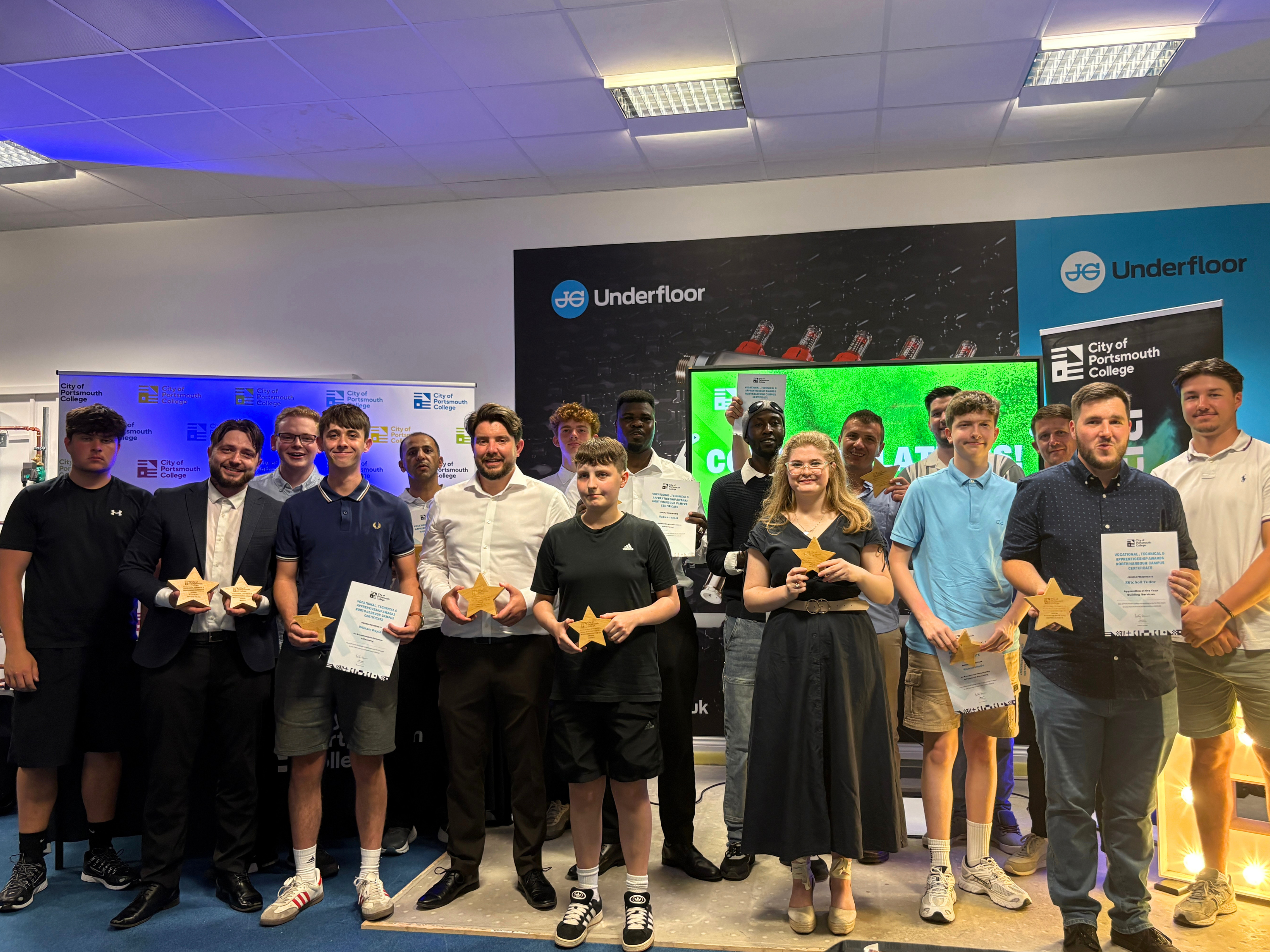 Winners from the Vocational and Technical Awards at North Harbour Campus 
