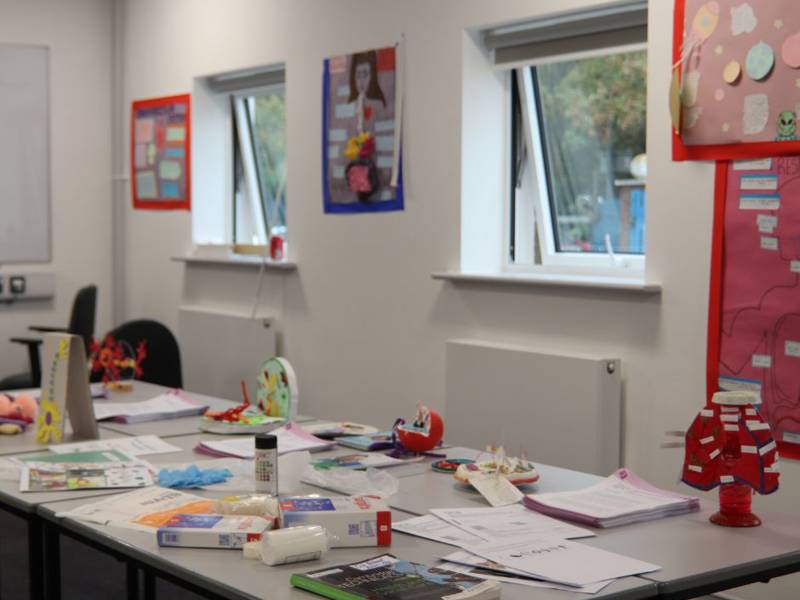 Classroom display at college Open Event.