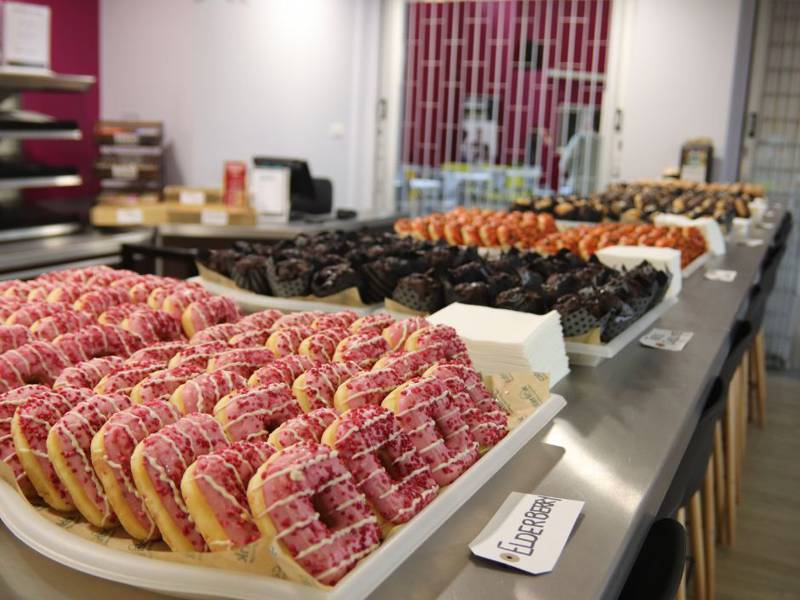 Sweet refreshments in the cafeteria at Sixth Form Campus.