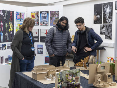 Visitors check out the art at the 2026 Creative Festival