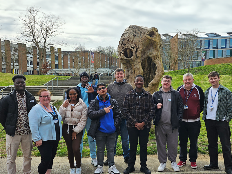 COPC students and their lecturers seen at the MEI Challenge regional finals at the University of Sussex, Brighton.