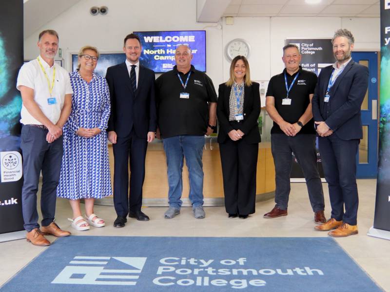 Stephen Morgan MP visiting City of Portsmouth College and meeting key members of staff